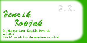 henrik kopjak business card