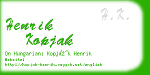 henrik kopjak business card